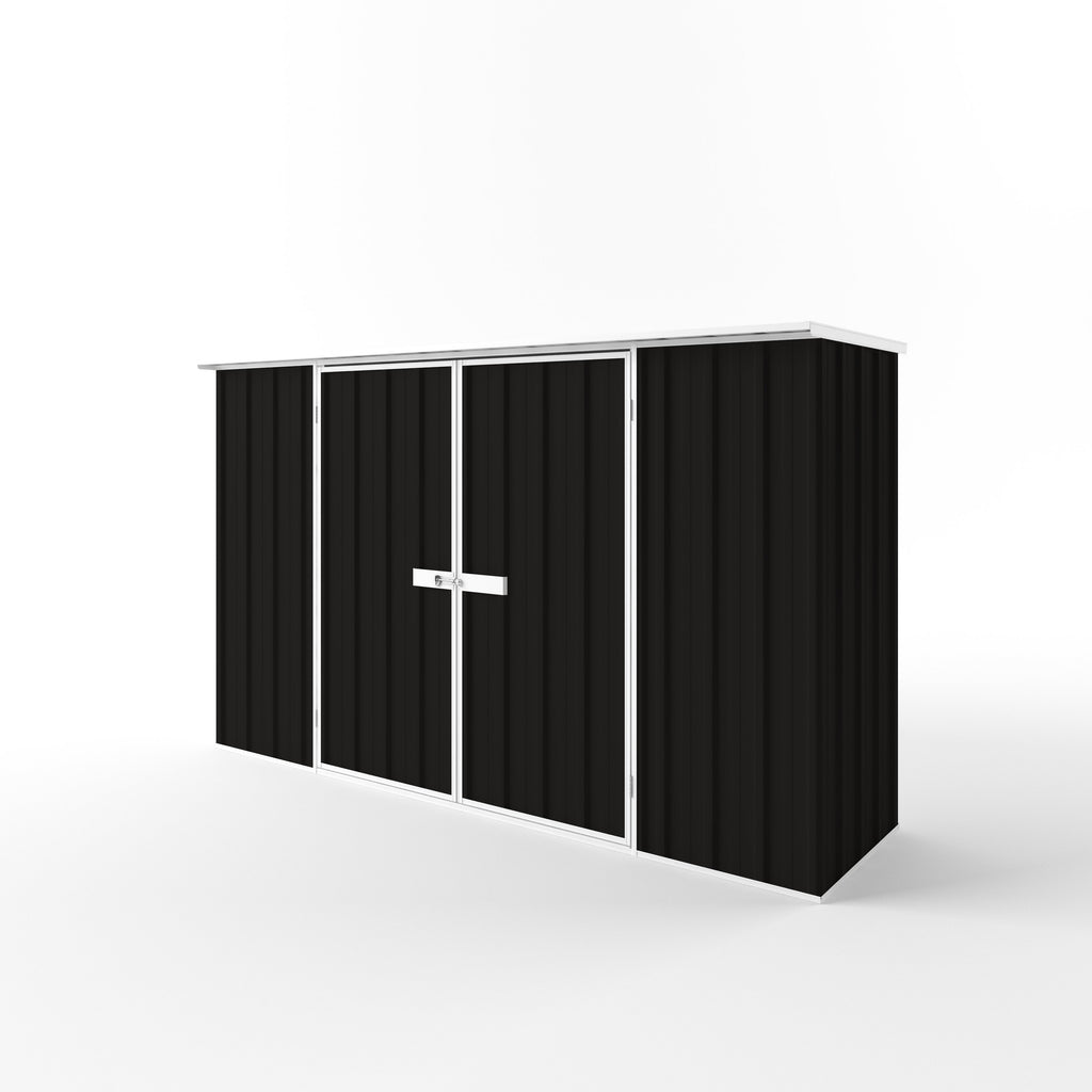 Flat Roof Garden Shed 3.00m (w) x 0.78m (d)x 1.82m (h)  Ebony Colour