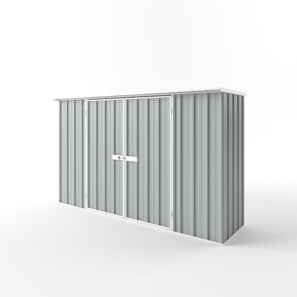 Flat Roof Garden Shed 3.00m (w) x 0.78m (d) Standard - 1.82m Gull Grey Colour