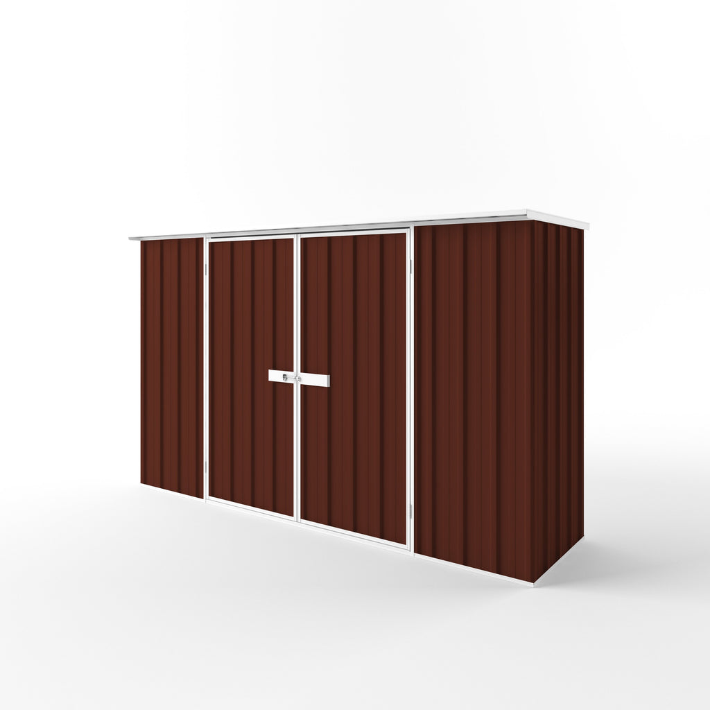 Flat Roof Garden Shed 3.00m (w) x 0.78m (d)x 1.82m (h)  Heritage Red Colour