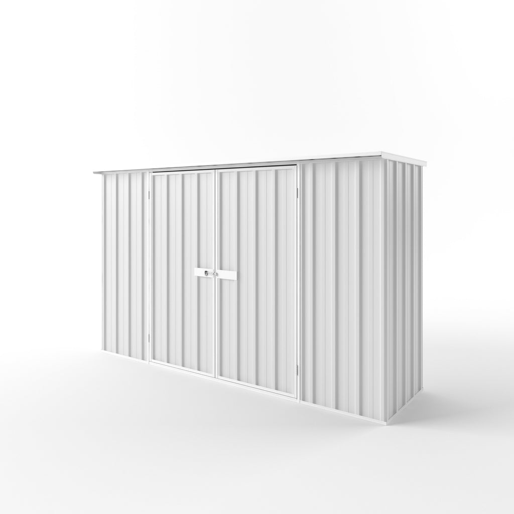 Flat Roof Garden Shed 3.00m (w) x 0.78m (d)x 1.82m (h)  Off White Colour