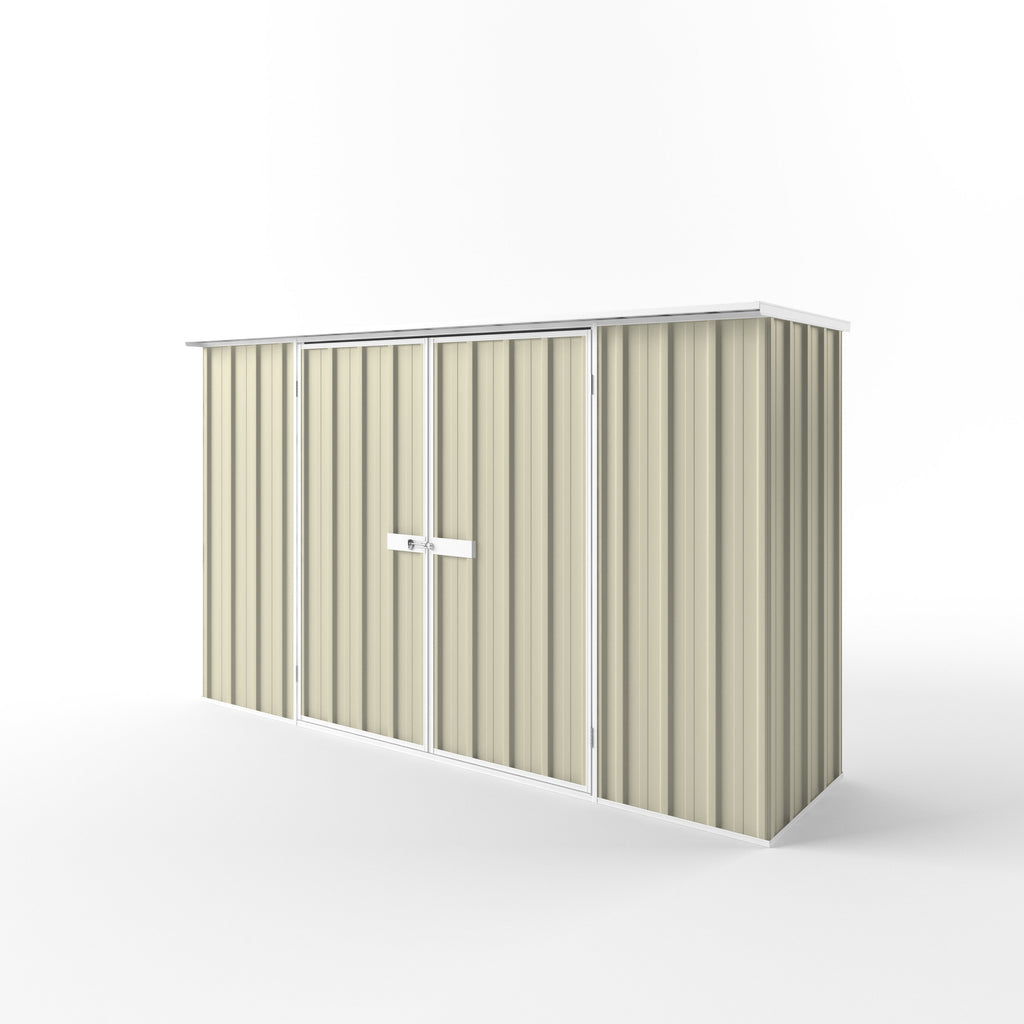 Flat Roof Garden Shed 3.00m (w) x 0.78m (d) Standard - 1.82m Smooth Cream Colour