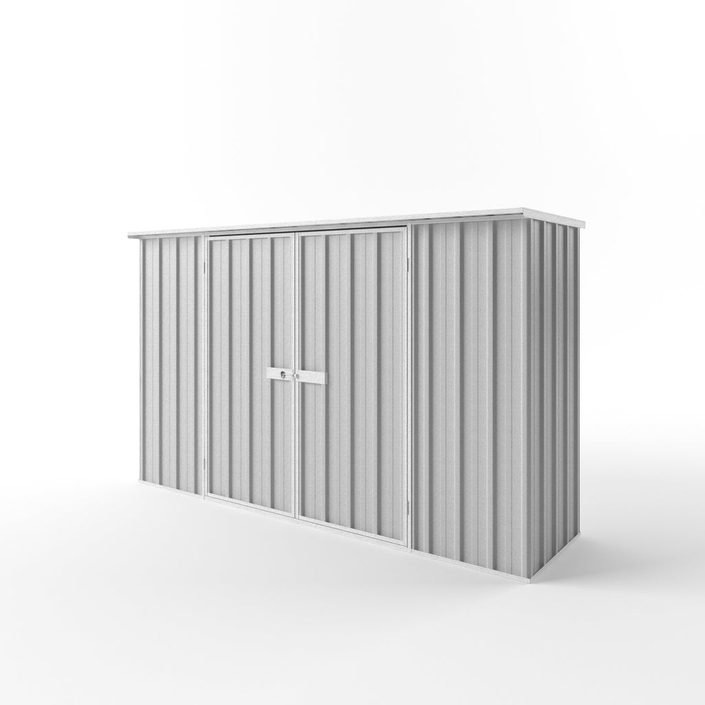 Flat Roof Garden Shed 3.00m (w) x 0.78m (d)x 1.82m (h)  Zinc Colour