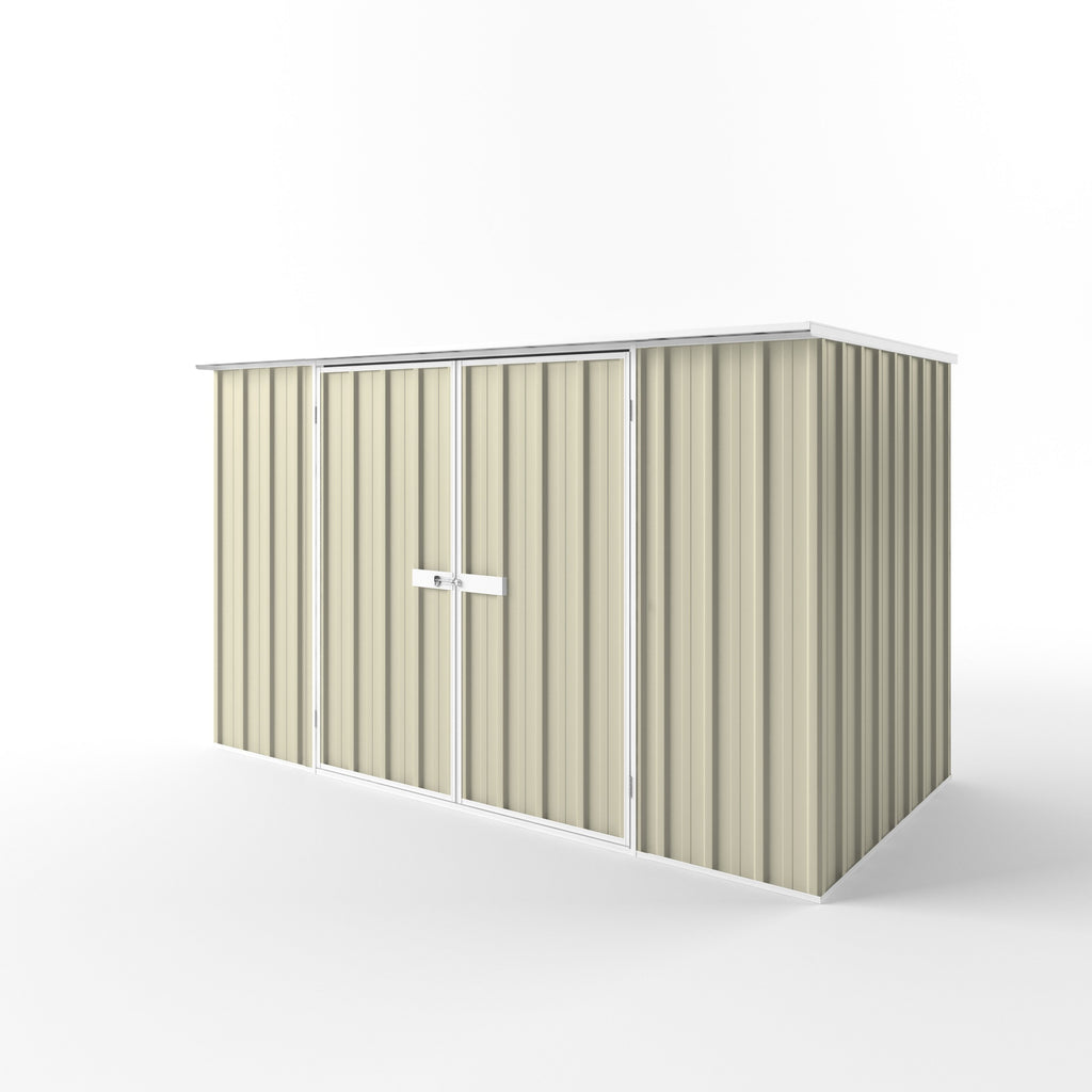 Flat Roof Garden Shed 3.00m (w) x 1.50m (d)x 1.82m (h)  Smooth Cream Colour