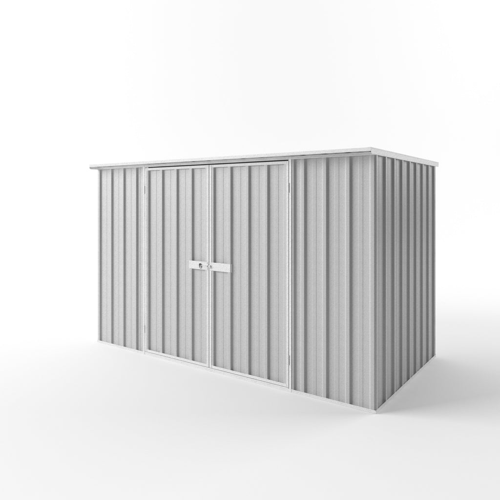 Flat Roof Garden Shed 3.00m (w) x 1.50m (d) Standard - 1.82m Zinc Colour