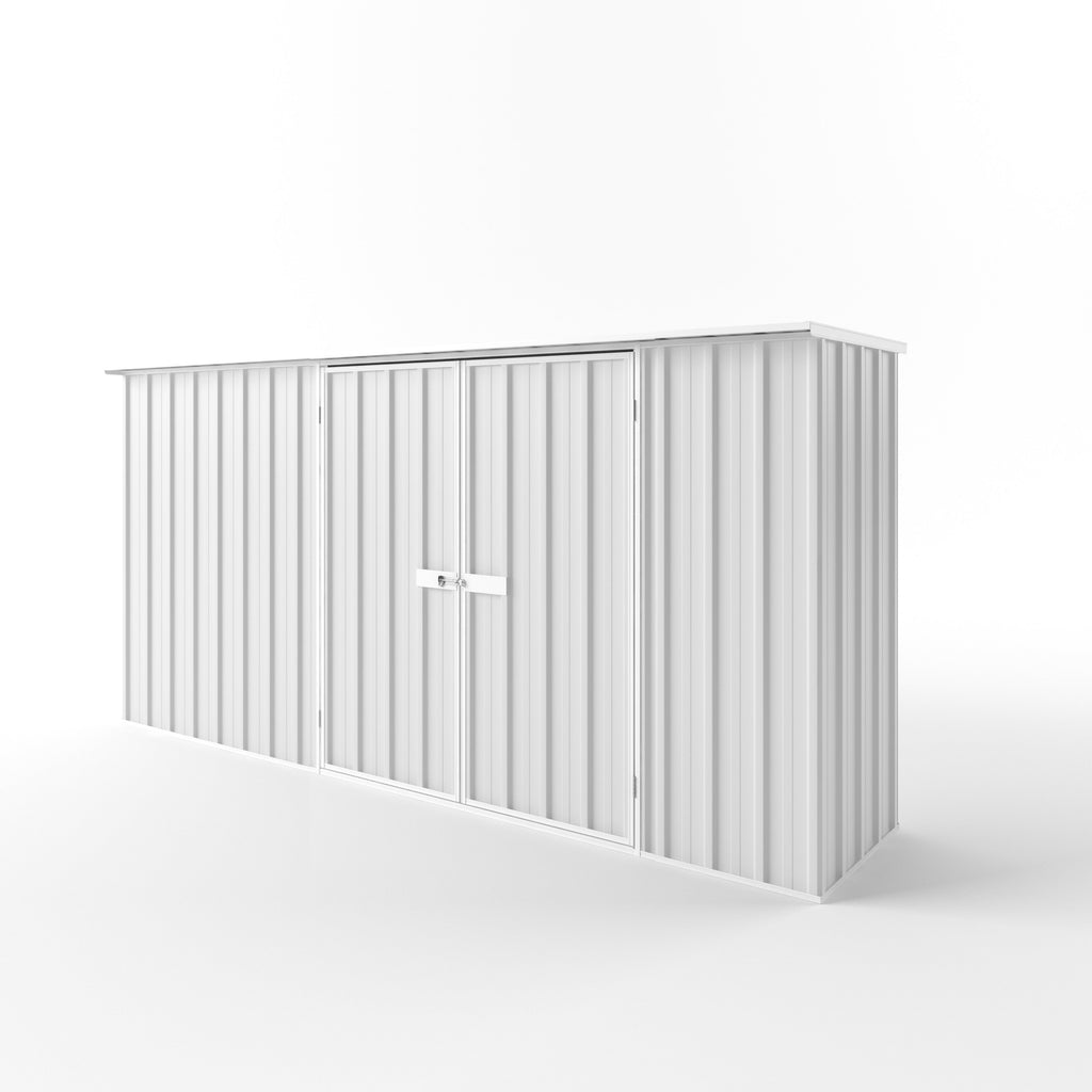 Flat Roof Garden Shed 3.75m (w) x 0.78m (d)x 1.82m (h)  Off White Colour
