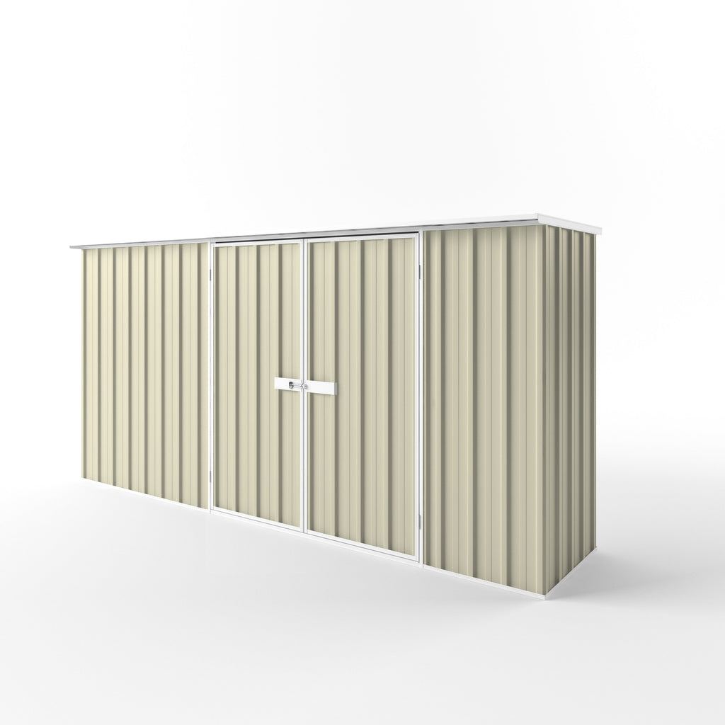 Flat Roof Garden Shed 3.75m (w) x 0.78m (d) Standard - 1.82m Smooth Cream Colour