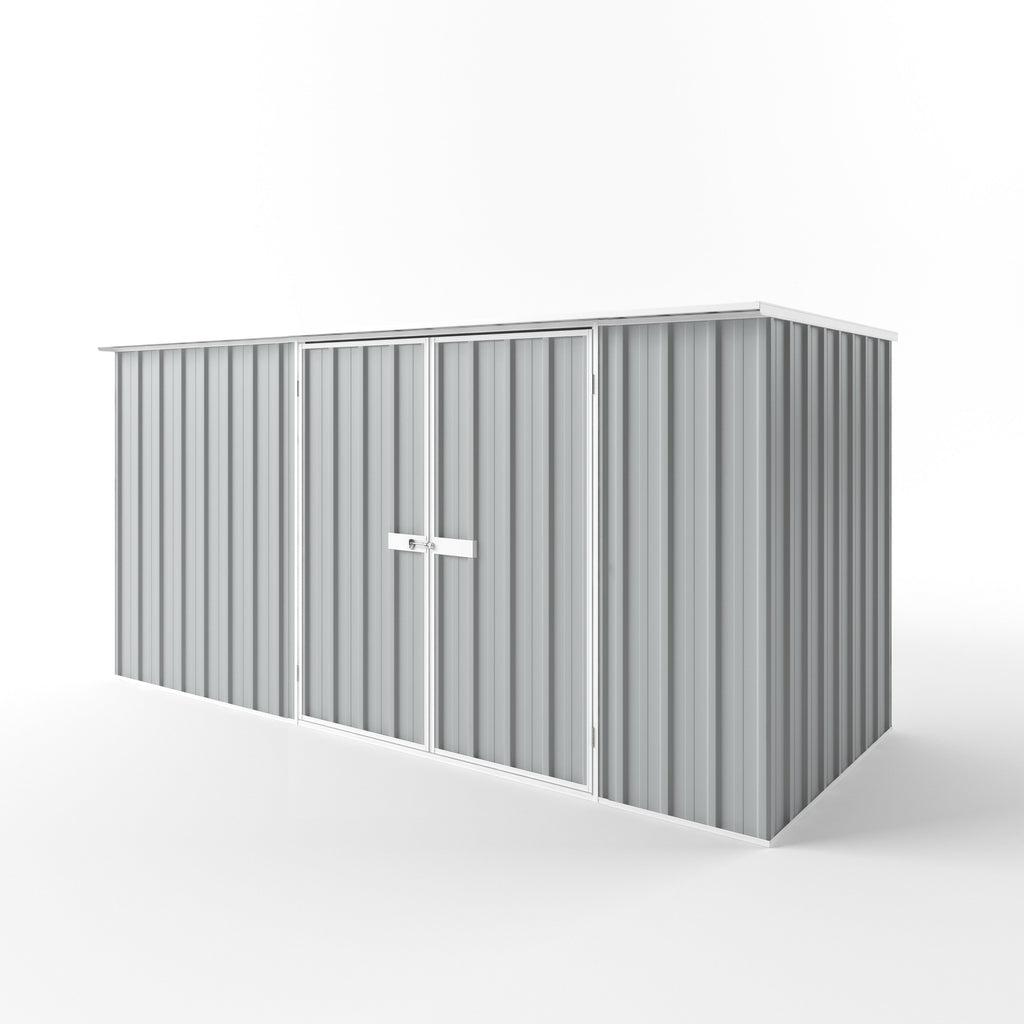 Flat Roof Garden Shed 3.75m (w) x 1.50m (d)x 1.82m (h)  Gull Grey Colour
