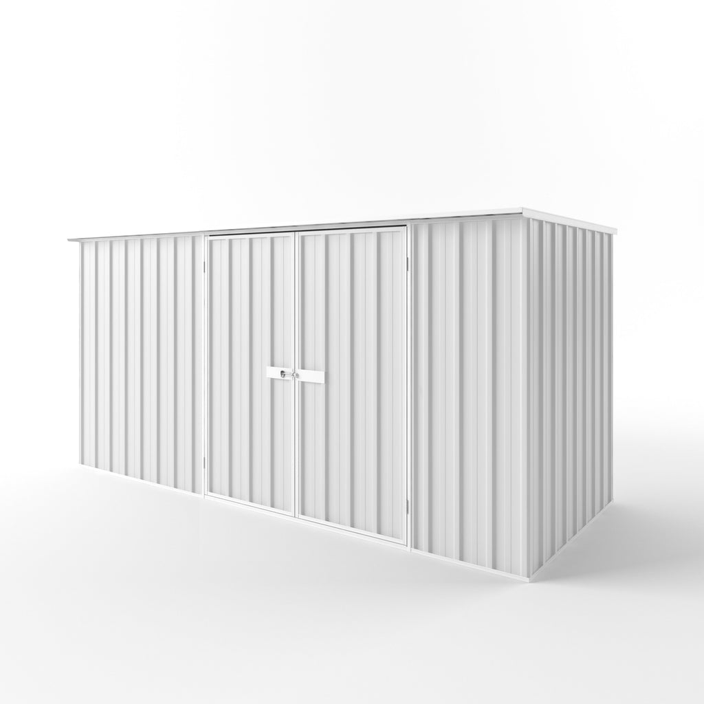 Flat Roof Garden Shed 3.75m (w) x 1.50m (d)x 1.82m (h)  Off White Colour