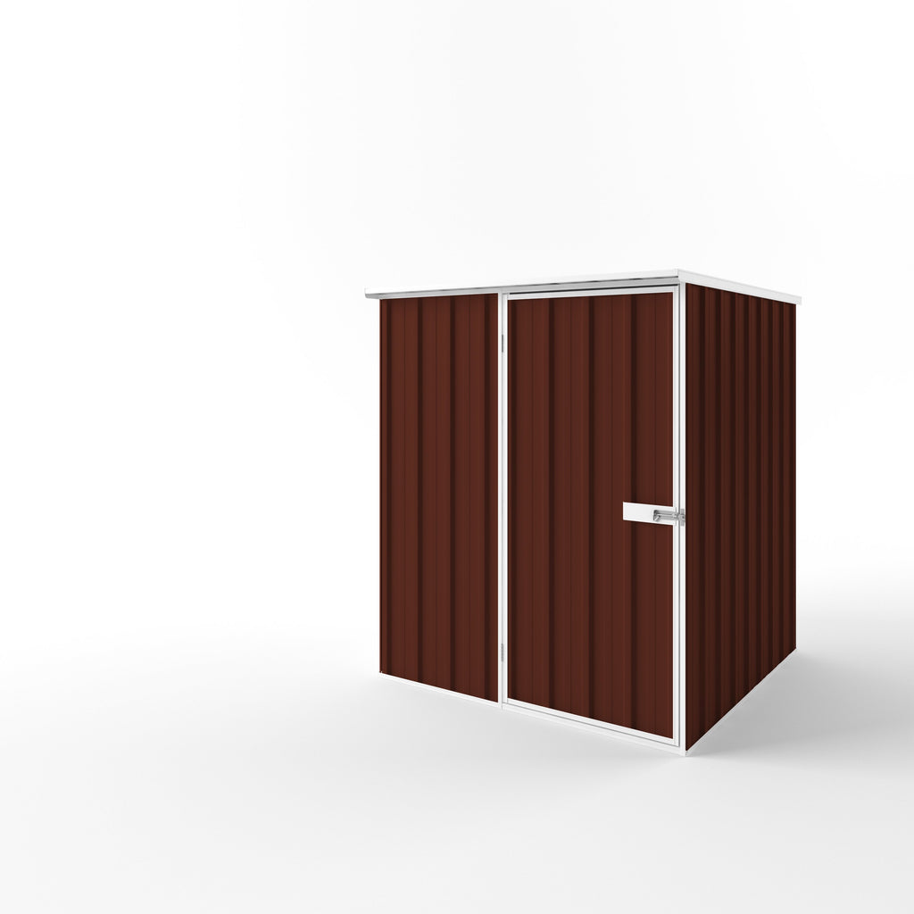 Flat Roof Garden Shed 1.50m (w) x 1.50m (d) Standard - 1.82m Heritage Red Colour