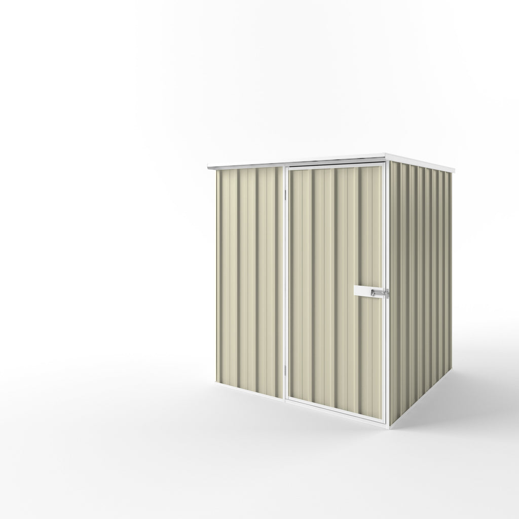 Flat Roof Garden Shed 1.50m (w) x 1.50m (d)x 1.82m (h)  Smooth Cream Colour