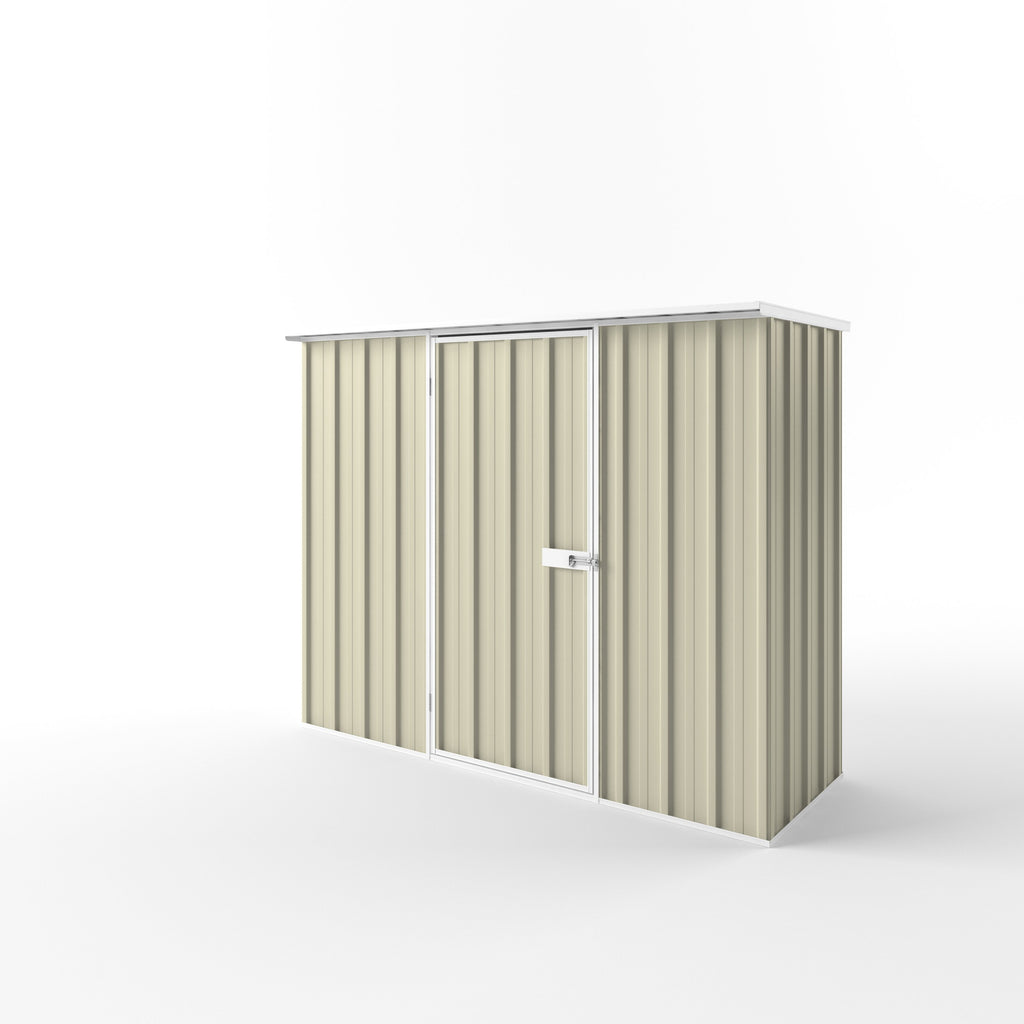 Flat Roof Garden Shed 2.25m (w) x 0.78m (d) Standard - 1.82m Smooth Cream Colour