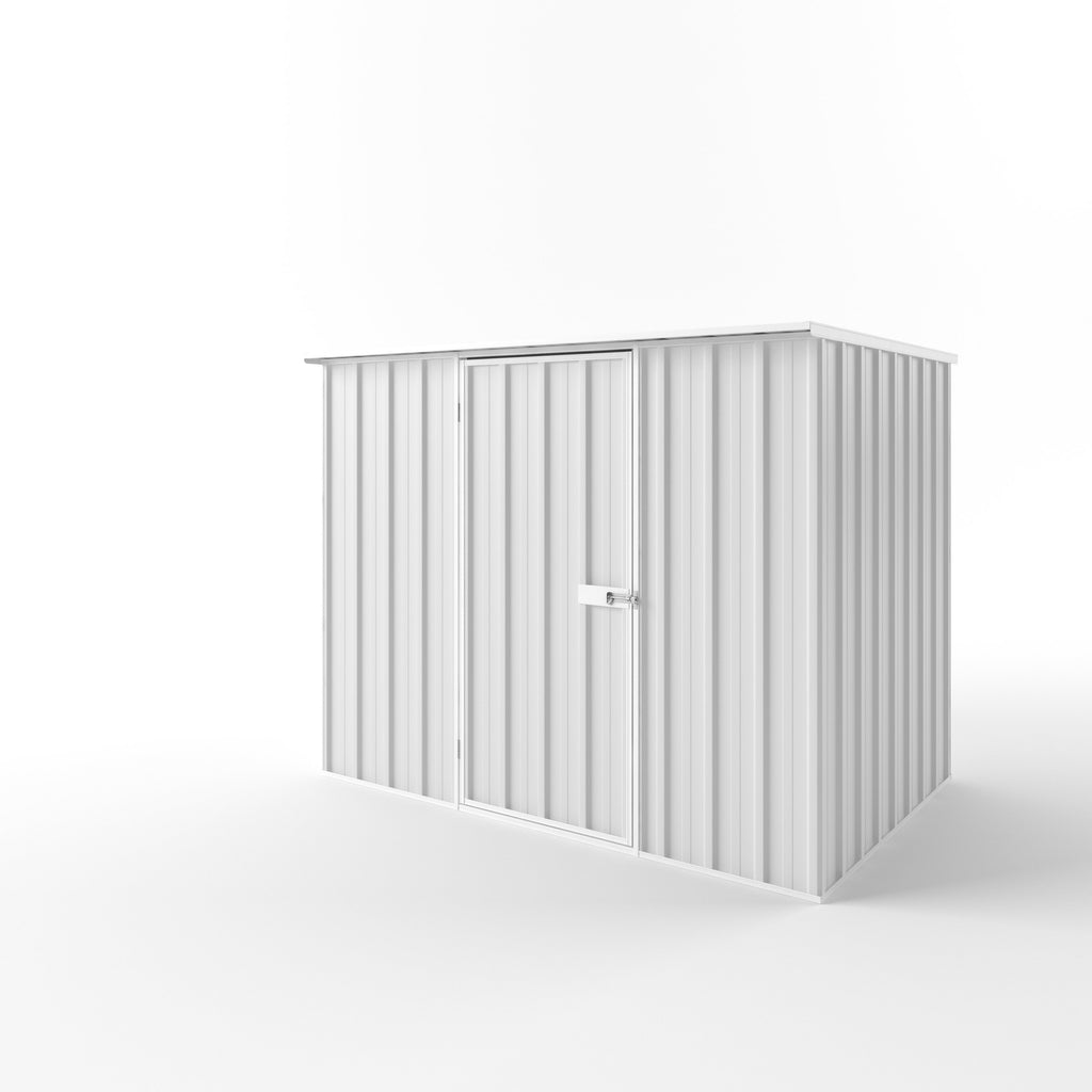 Flat Roof Garden Shed 2.25m (w) x 1.50m (d) Standard - 1.82m Off White Colour