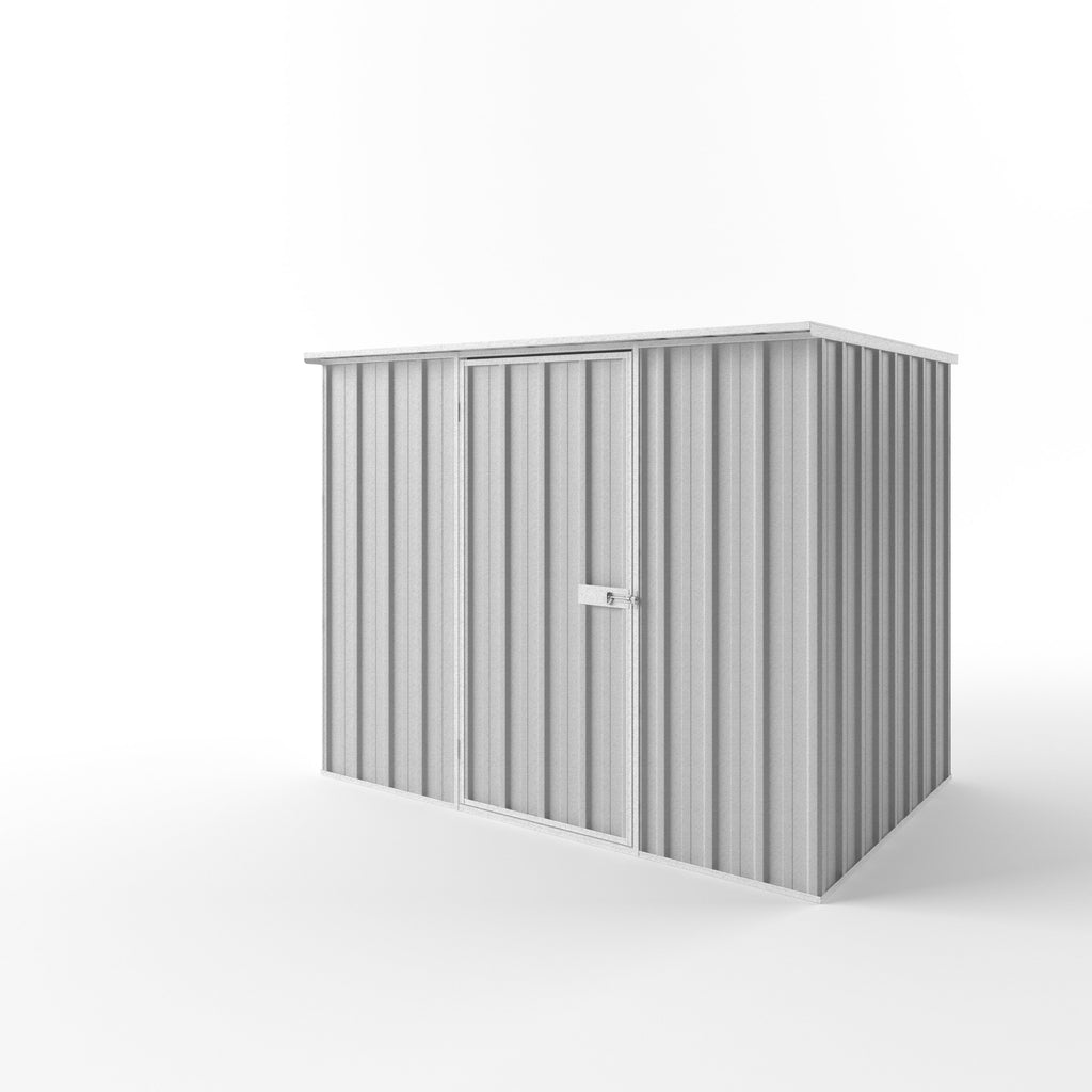 Flat Roof Garden Shed 2.25m (w) x 1.50m (d) Standard - 1.82m Zinc Colour