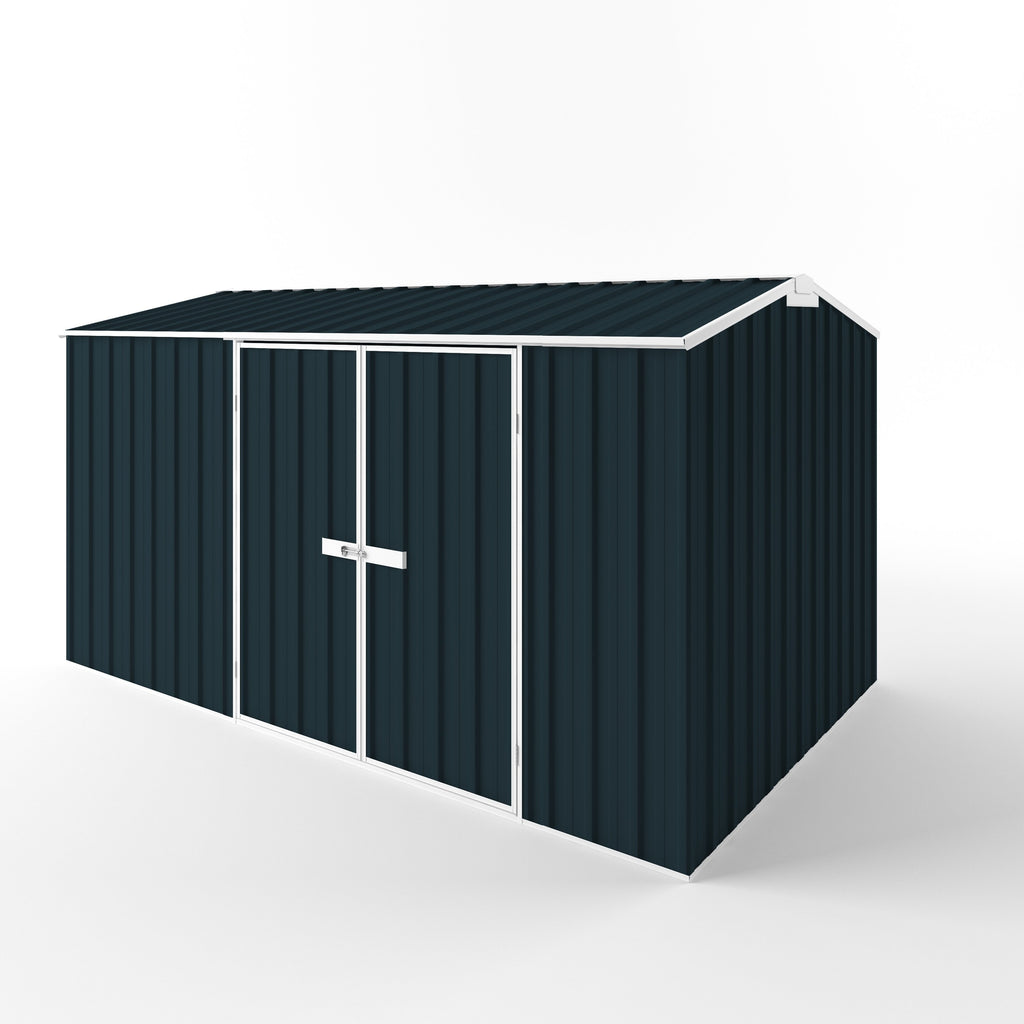 Gable Roof Garden Shed 3.75m (w) x 2.25m (d) Standard - 2.05m Mountain Blue Colour