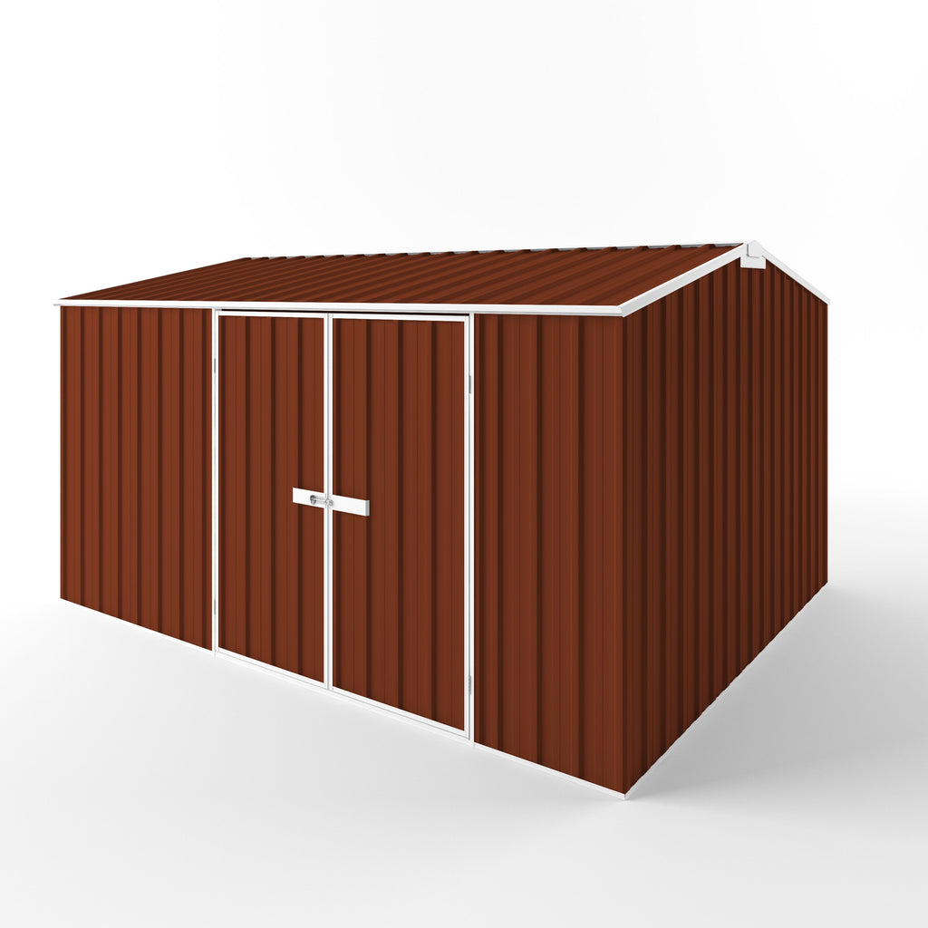 Gable Roof Garden Shed 3.75m (w) x 3.00m (d) Standard - 2.10m Tuscan Red Colour