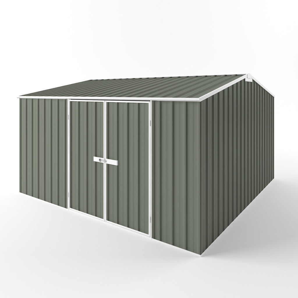 Gable Roof Garden Shed 3.75m (w) x 3.75m (d)x 2.18m (h)  Mist Green Colour