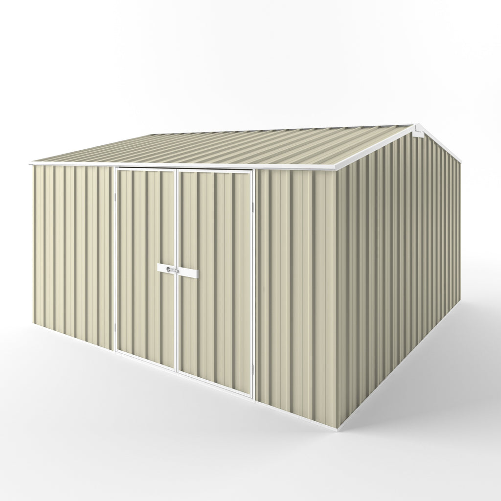 Gable Roof Garden Shed 3.75m (w) x 3.75m (d)x 2.18m (h)  Smooth Cream Colour