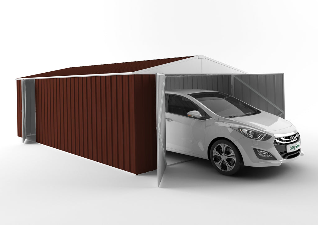 Garage Shed 6.00m (w) x 3.75m (d) Standard - 2.18m Heritage Red Colour