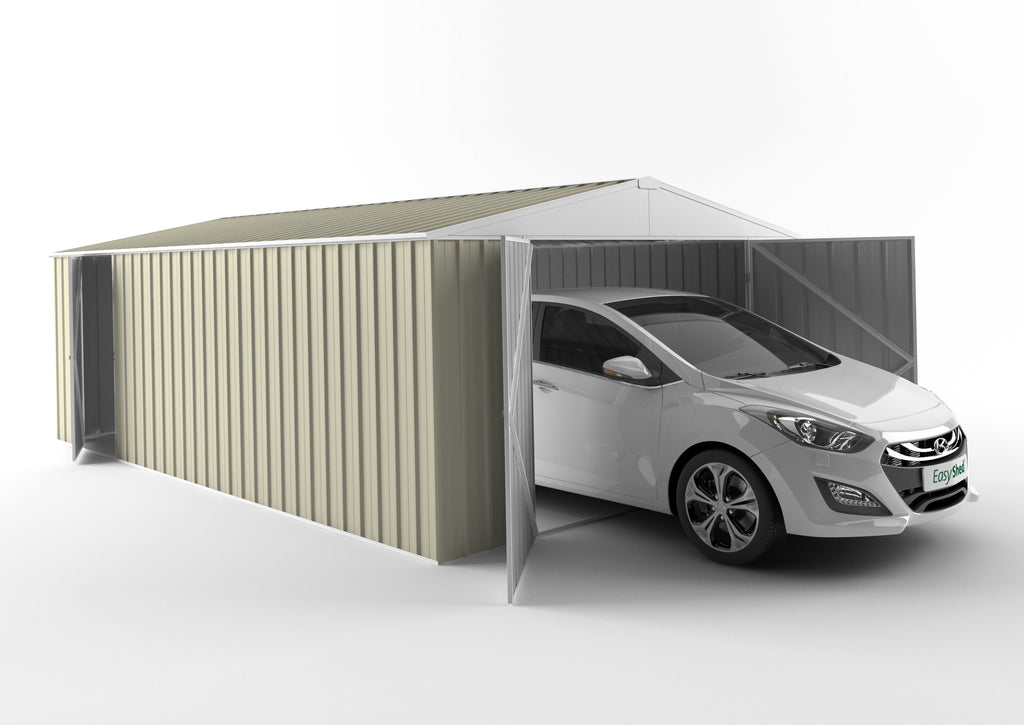 Garage Shed 6.00m (w) x 3.75m (d) Standard - 2.18m Smooth Cream Colour