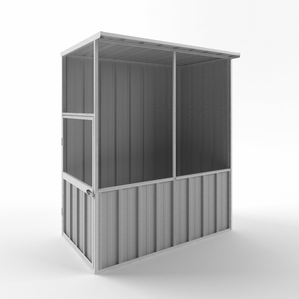 Aviary Pet House 1.50m (w) x 0.78m (d)x 1.82m (h)  Zinc Colour