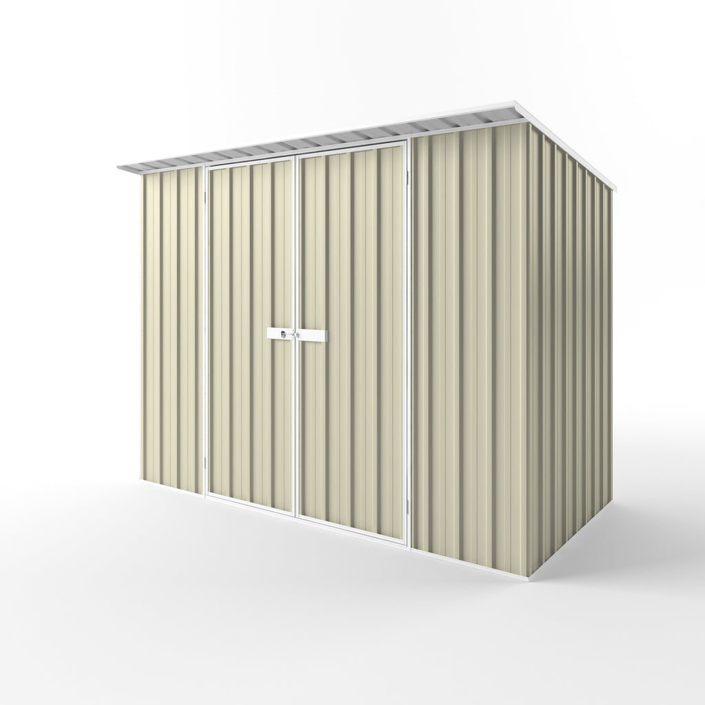 Skillion Roof Garden Shed 3.00m (w) x 1.50m (d)x 2.10m (h)  Smooth Cream Colour
