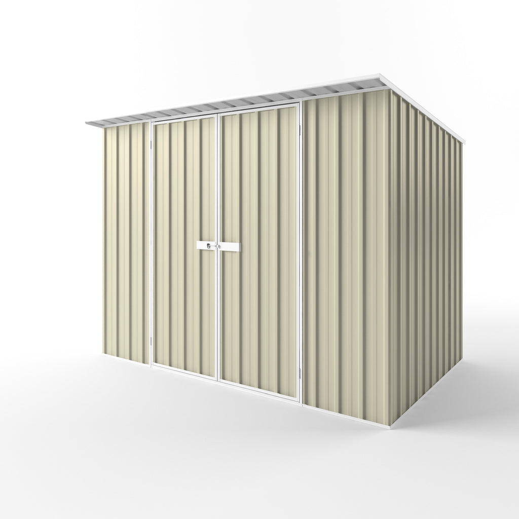 Skillion Roof Garden Shed 3.00m (w) x 1.90m (d)x 2.10m (h)  Smooth Cream Colour