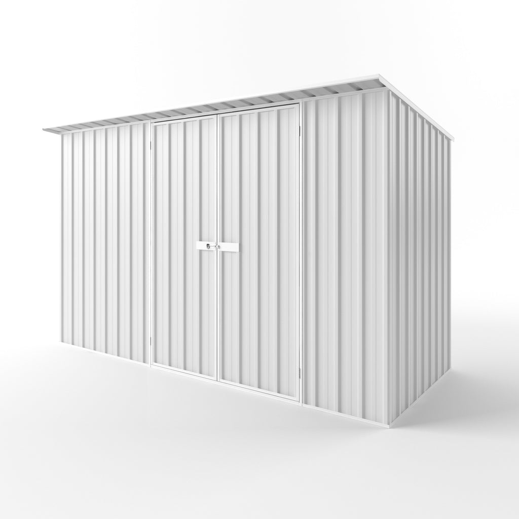 Skillion Roof Garden Shed 3.75m (w) x 1.50m (d) Standard - 2.10m Off White Colour