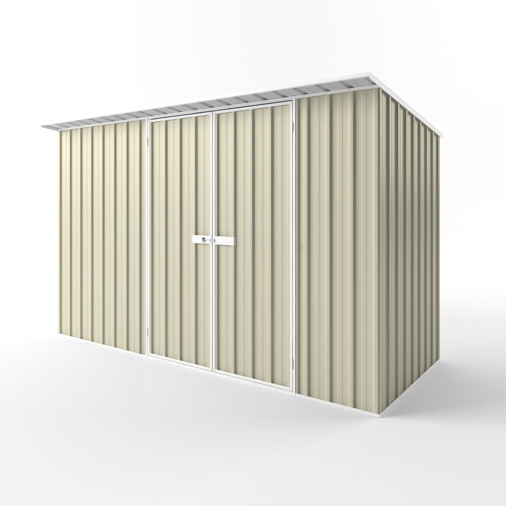 Skillion Roof Garden Shed 3.75m (w) x 1.50m (d) Standard - 2.10m Smooth Cream Colour