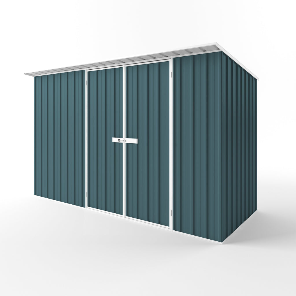 Skillion Roof Garden Shed 3.75m (w) x 1.50m (d) Standard - 2.10m Torres Blue Colour