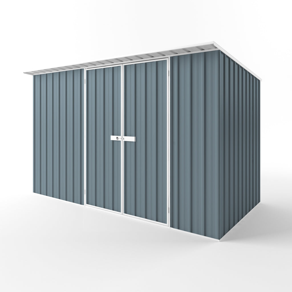 Skillion Roof Garden Shed 3.75m (w) x 1.90m (d) Standard - 2.10m Blue Horizon Colour