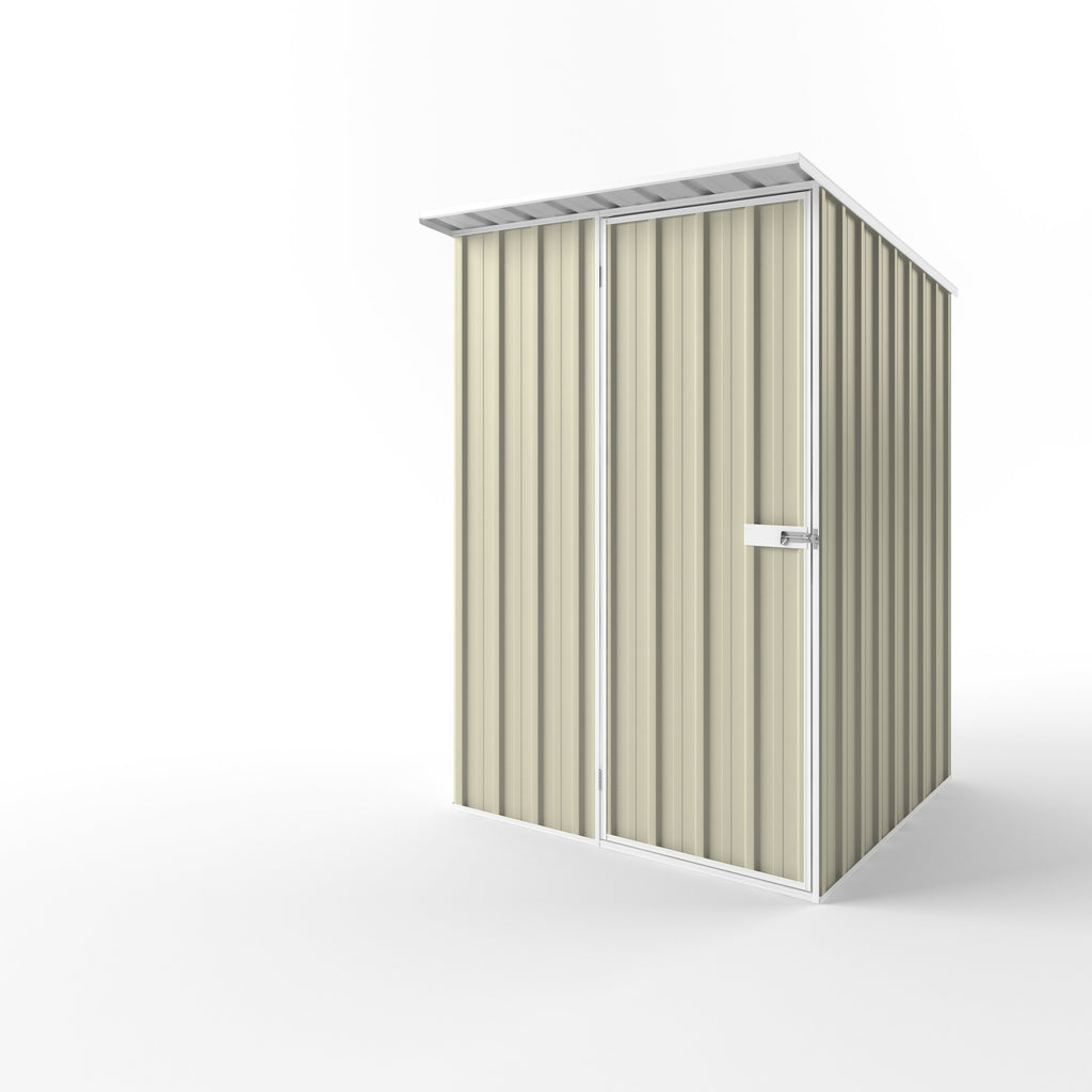 Skillion Roof Garden Shed 1.50m (w) x 1.50m (d)x 2.10m (h)  Smooth Cream Colour