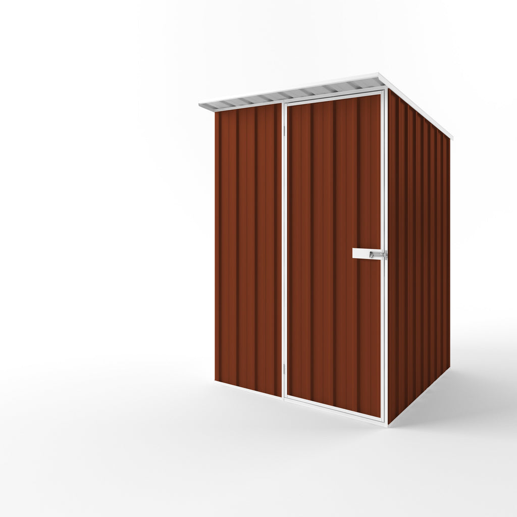Skillion Roof Garden Shed 1.50m (w) x 1.50m (d) Standard - 2.10m Tuscan Red Colour