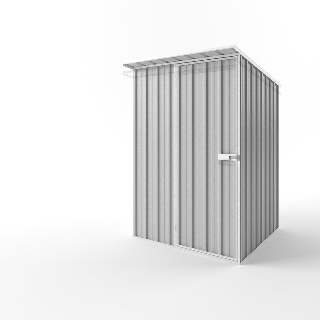 Skillion Roof Garden Shed 1.50m (w) x 1.50m (d)x 2.10m (h)  Zinc Colour