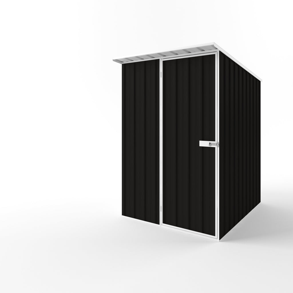 Skillion Roof Garden Shed 1.50m (w) x 1.90m (d)x 2.10m (h)  Ebony Colour