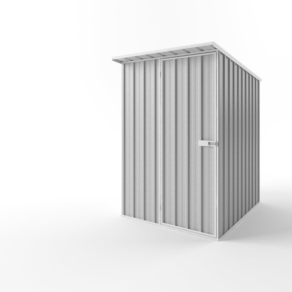 Skillion Roof Garden Shed 1.50m (w) x 1.90m (d) Standard - 2.10m Zinc Colour