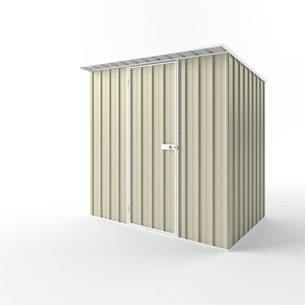 Skillion Roof Garden Shed 2.25m (w) x 1.50m (d) Standard - 2.10m Smooth Cream Colour