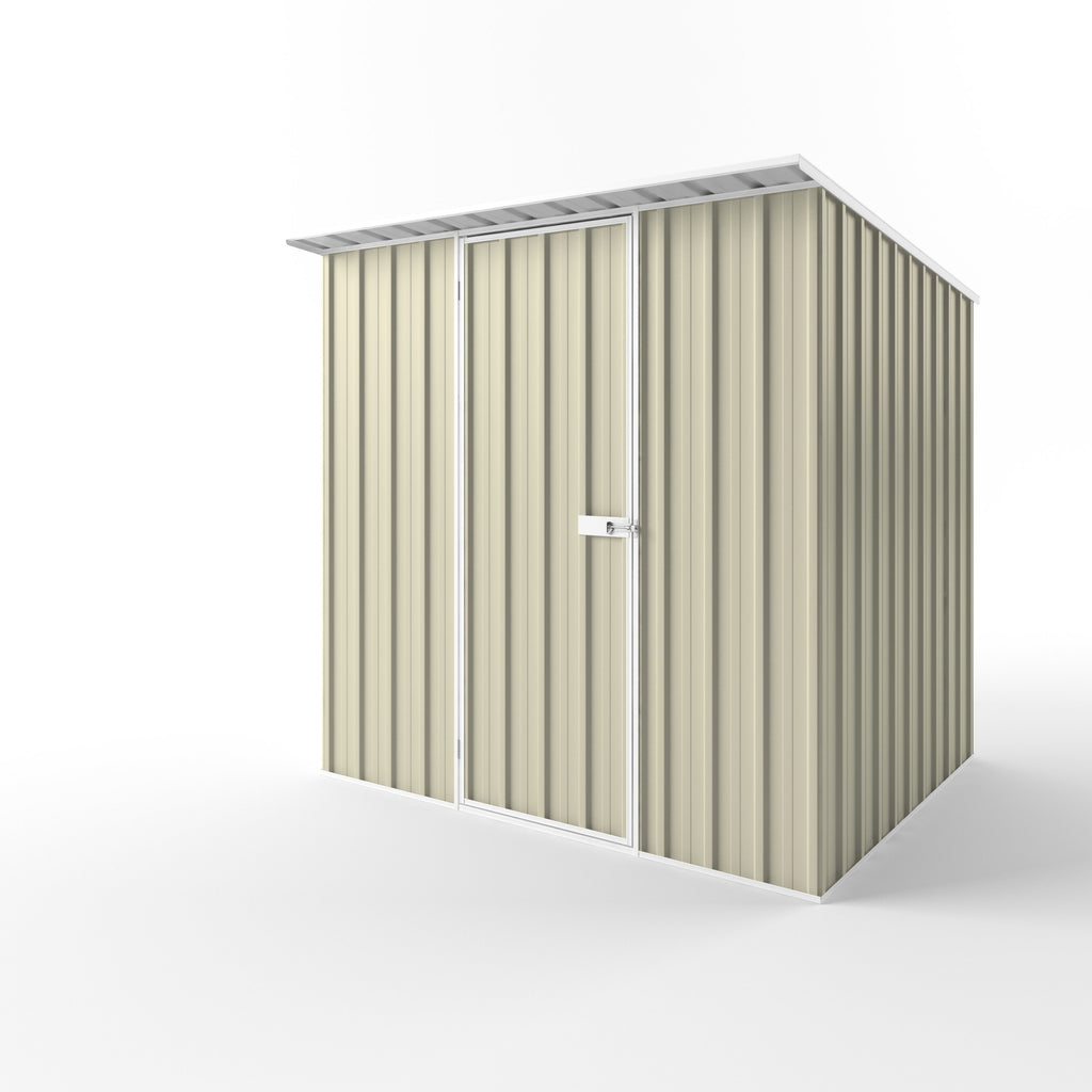 Skillion Roof Garden Shed 2.25m (w) x 1.90m (d)x 2.10m (h)  Smooth Cream Colour
