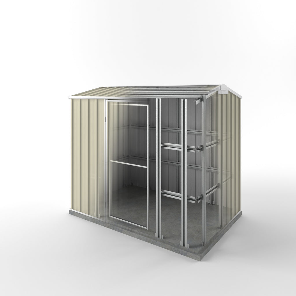 Storm Shed 2.25m (w) x 1.50m (d)x 1.97m (h)  Smooth Cream Colour