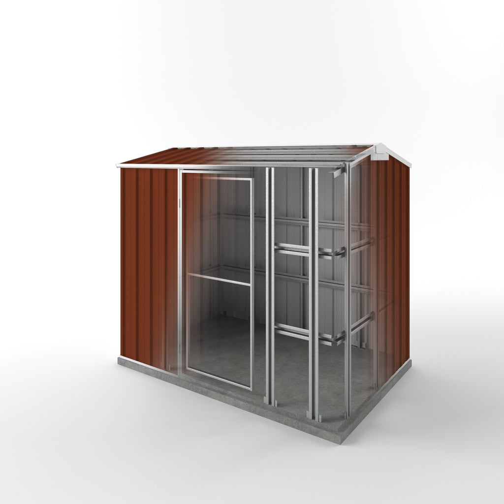 Storm Shed 2.25m (w) x 1.50m (d) Standard - 1.97m Tuscan Red Colour