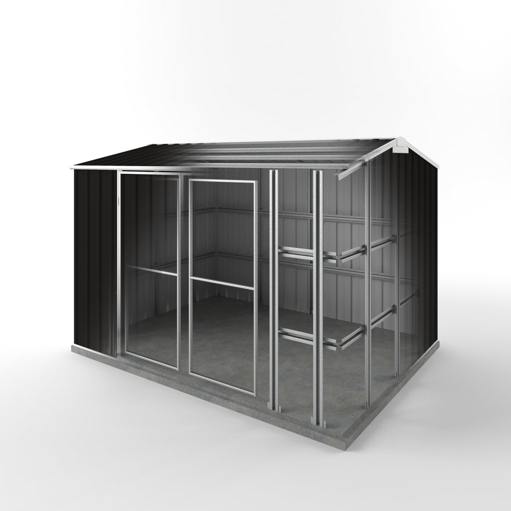 Storm Shed 3.00m (w) x 2.25m (d)x 2.05m (h)  Ebony Colour