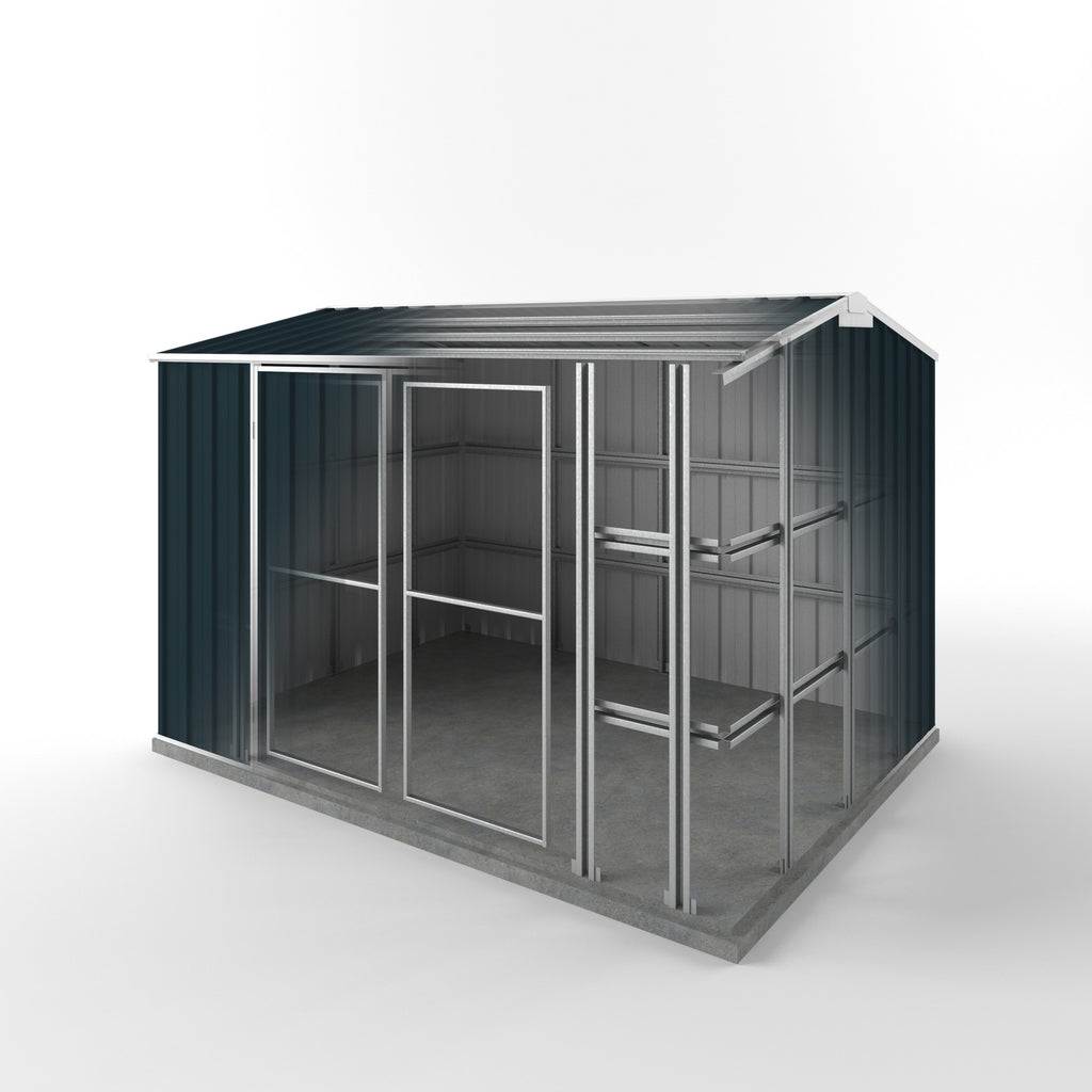 Storm Shed 3.00m (w) x 2.25m (d) Standard - 2.05m Mountain Blue Colour