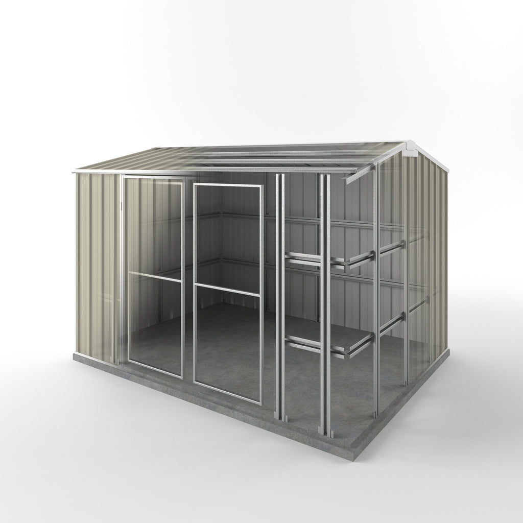 Storm Shed 3.00m (w) x 2.25m (d) Standard - 2.05m Merino Colour