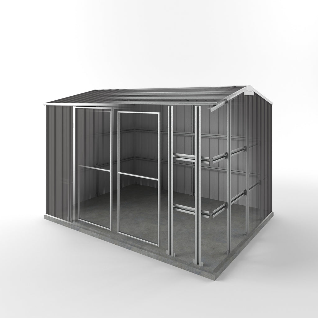 Storm Shed 3.00m (w) x 2.25m (d)x 2.05m (h)  Slate Grey Colour