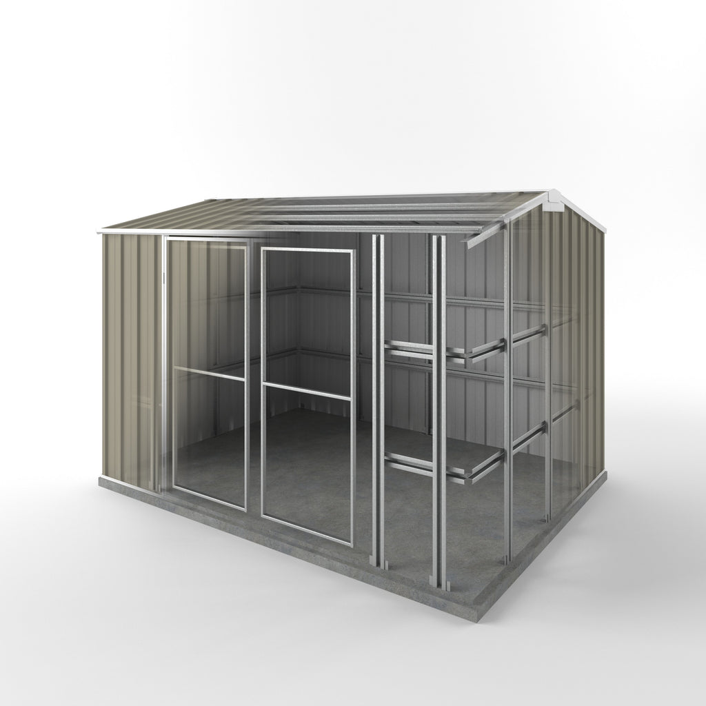 Storm Shed 3.00m (w) x 2.25m (d) Standard - 2.05m Stone Colour