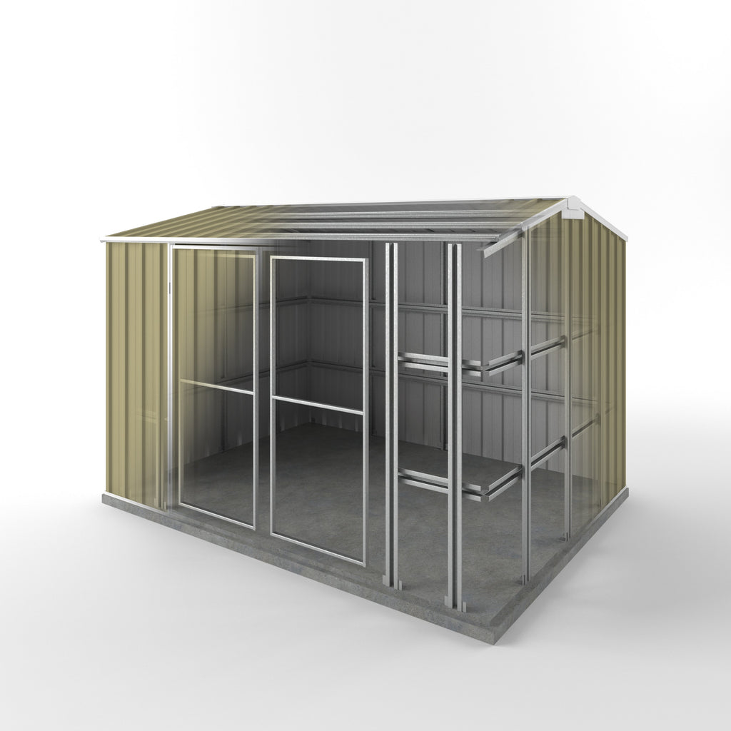 Storm Shed 3.00m (w) x 2.25m (d) Standard - 2.05m Sandlewood Colour