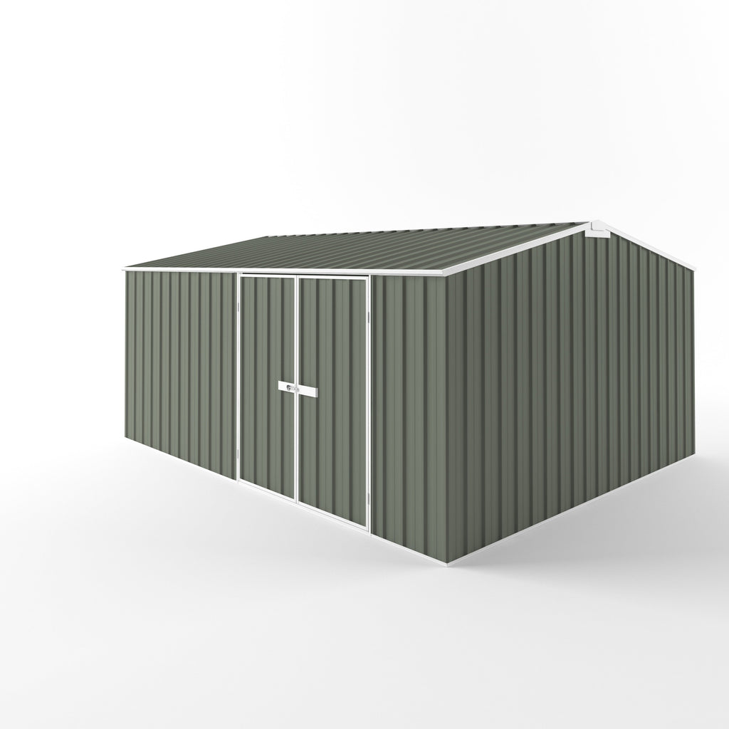 Truss Roof Garden Shed 4.50m (w) x 3.75m (d)x 2.18m (h)  Mist Green Colour