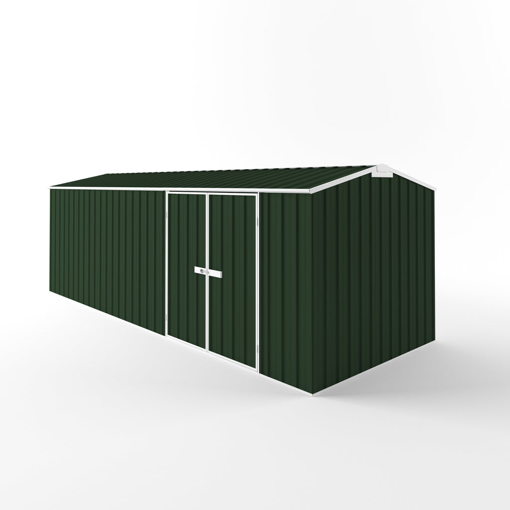 Truss Roof Garden Shed 6.00m (w) x 2.25m (d) Standard - 2.05m Caulfield Green Colour