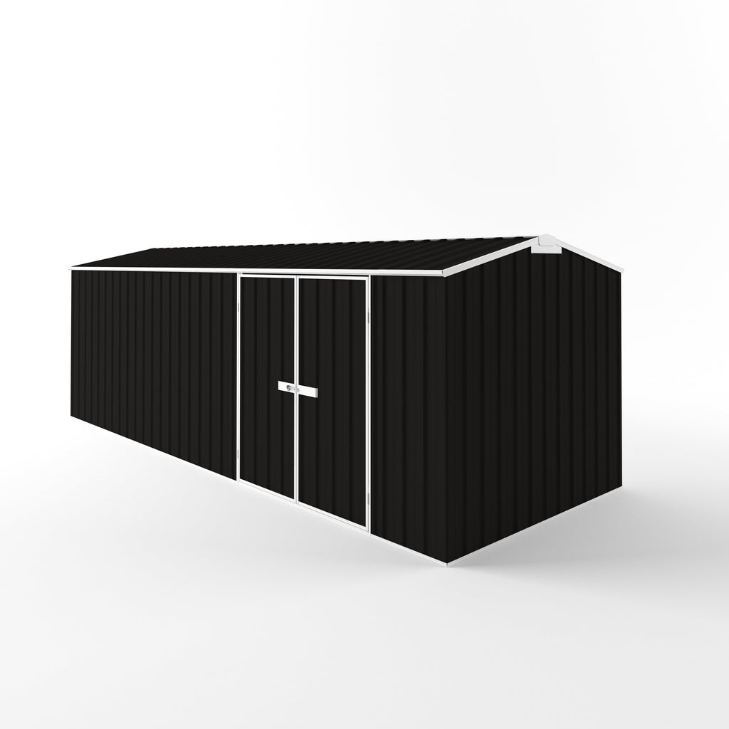 Truss Roof Garden Shed 6.00m (w) x 2.25m (d) Standard - 2.05m Ebony Colour