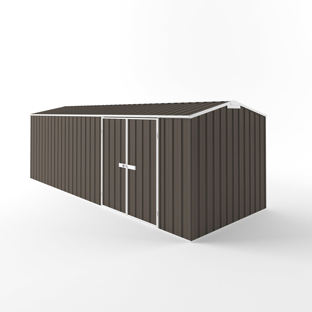 Truss Roof Garden Shed 6.00m (w) x 2.25m (d)x 2.05m (h)  Jasmin Brown Colour