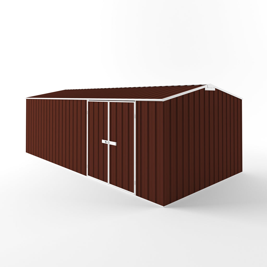 Truss Roof Garden Shed 6.00m (w) x 3.00m (d) Standard - 2.10m Heritage Red Colour